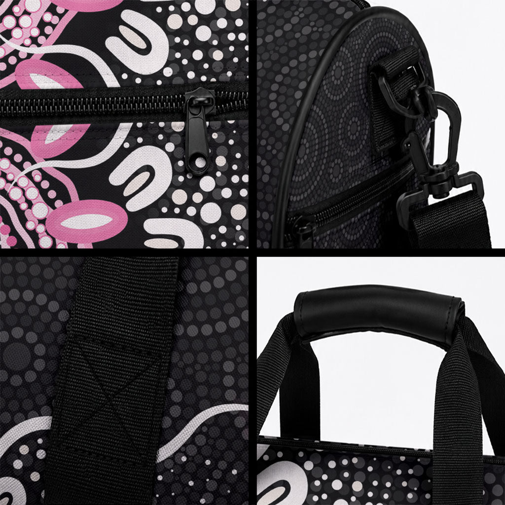 Spooky Pink Ghost Duffle Bag Aboriginal Halloween Wear Pink