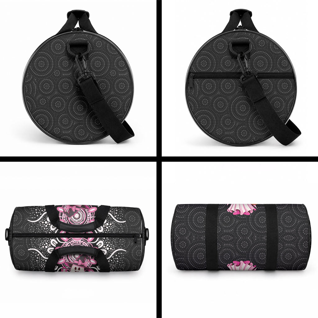 Spooky Pink Ghost Duffle Bag Aboriginal Halloween Wear Pink