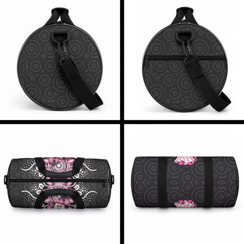 Spooky Pink Ghost Duffle Bag Aboriginal Halloween Wear Pink