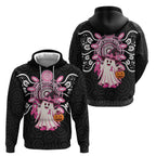 Spooky Pink Ghost Hoodie Aboriginal Halloween Wear Pink