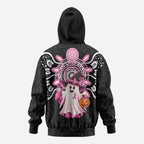 Spooky Pink Ghost Hoodie Aboriginal Halloween Wear Pink