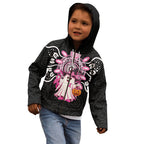 Spooky Pink Ghost Kid Hoodie Aboriginal Halloween Wear Pink