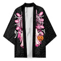 Spooky Pink Ghost Kimono Aboriginal Halloween Wear Pink