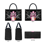 Spooky Pink Ghost Leather Bag Aboriginal Halloween Wear Pink