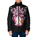 Spooky Pink Ghost Padded Jacket Aboriginal Halloween Wear Pink