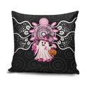 Spooky Pink Ghost Pillow Cover Aboriginal Halloween Wear Pink