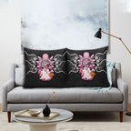 Spooky Pink Ghost Pillow Cover Aboriginal Halloween Wear Pink