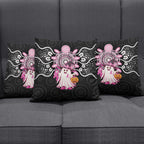 Spooky Pink Ghost Pillow Cover Aboriginal Halloween Wear Pink