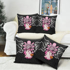 Spooky Pink Ghost Pillow Cover Aboriginal Halloween Wear Pink