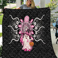 Spooky Pink Ghost Quilt Aboriginal Halloween Wear Pink