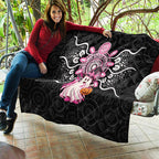 Spooky Pink Ghost Quilt Aboriginal Halloween Wear Pink