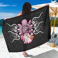 Spooky Pink Ghost Sarong Aboriginal Halloween Wear Pink