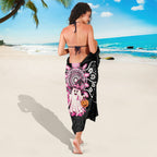 Spooky Pink Ghost Sarong Aboriginal Halloween Wear Pink