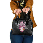 Spooky Pink Ghost Shoulder Handbag Aboriginal Halloween Wear Pink
