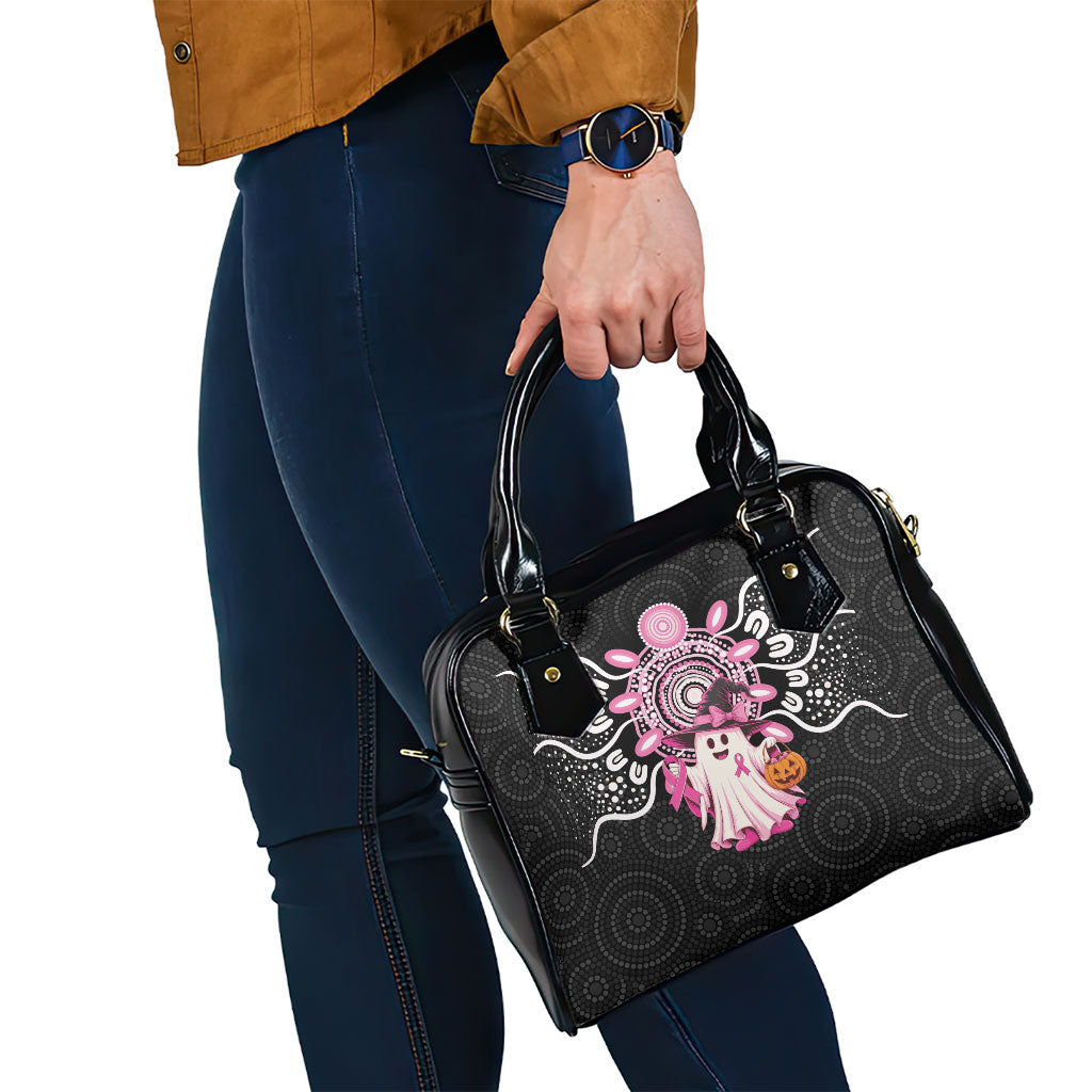 Spooky Pink Ghost Shoulder Handbag Aboriginal Halloween Wear Pink