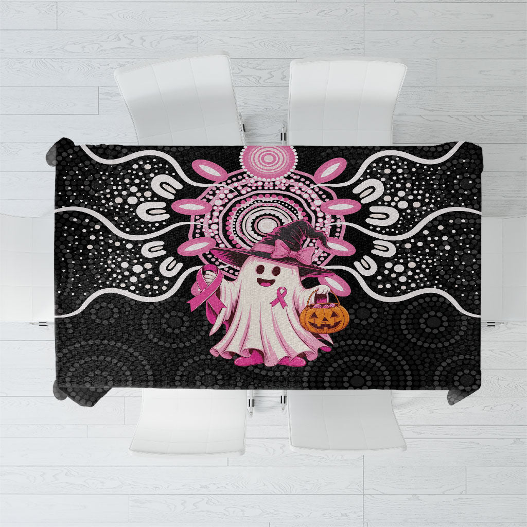 Spooky Pink Ghost Tablecloth Aboriginal Halloween Wear Pink