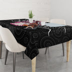 Spooky Pink Ghost Tablecloth Aboriginal Halloween Wear Pink