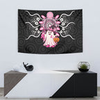 Spooky Pink Ghost Tapestry Aboriginal Halloween Wear Pink