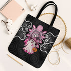 Spooky Pink Ghost Tote Bag Aboriginal Halloween Wear Pink
