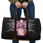 Spooky Pink Ghost Travel Bag Aboriginal Halloween Wear Pink