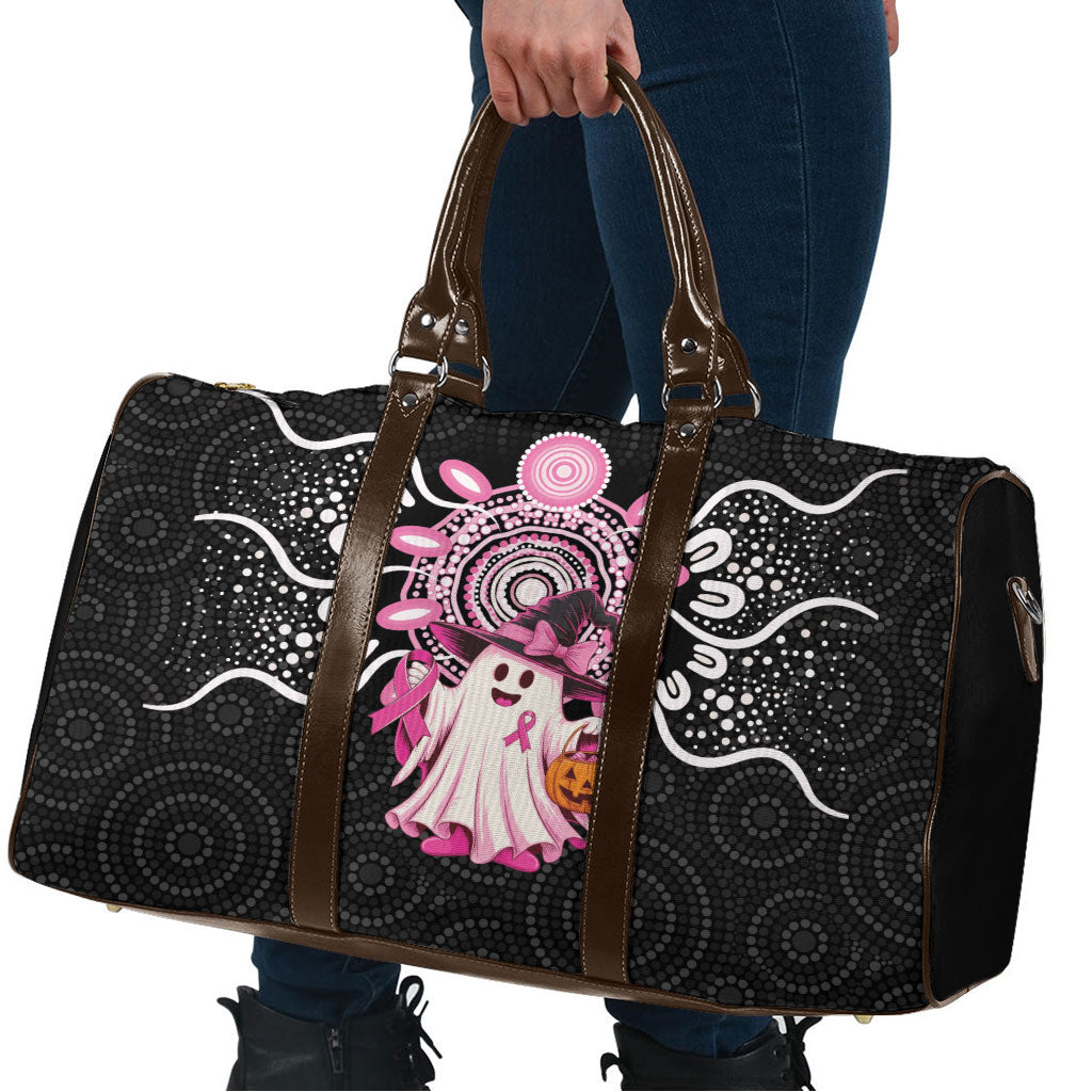 Spooky Pink Ghost Travel Bag Aboriginal Halloween Wear Pink
