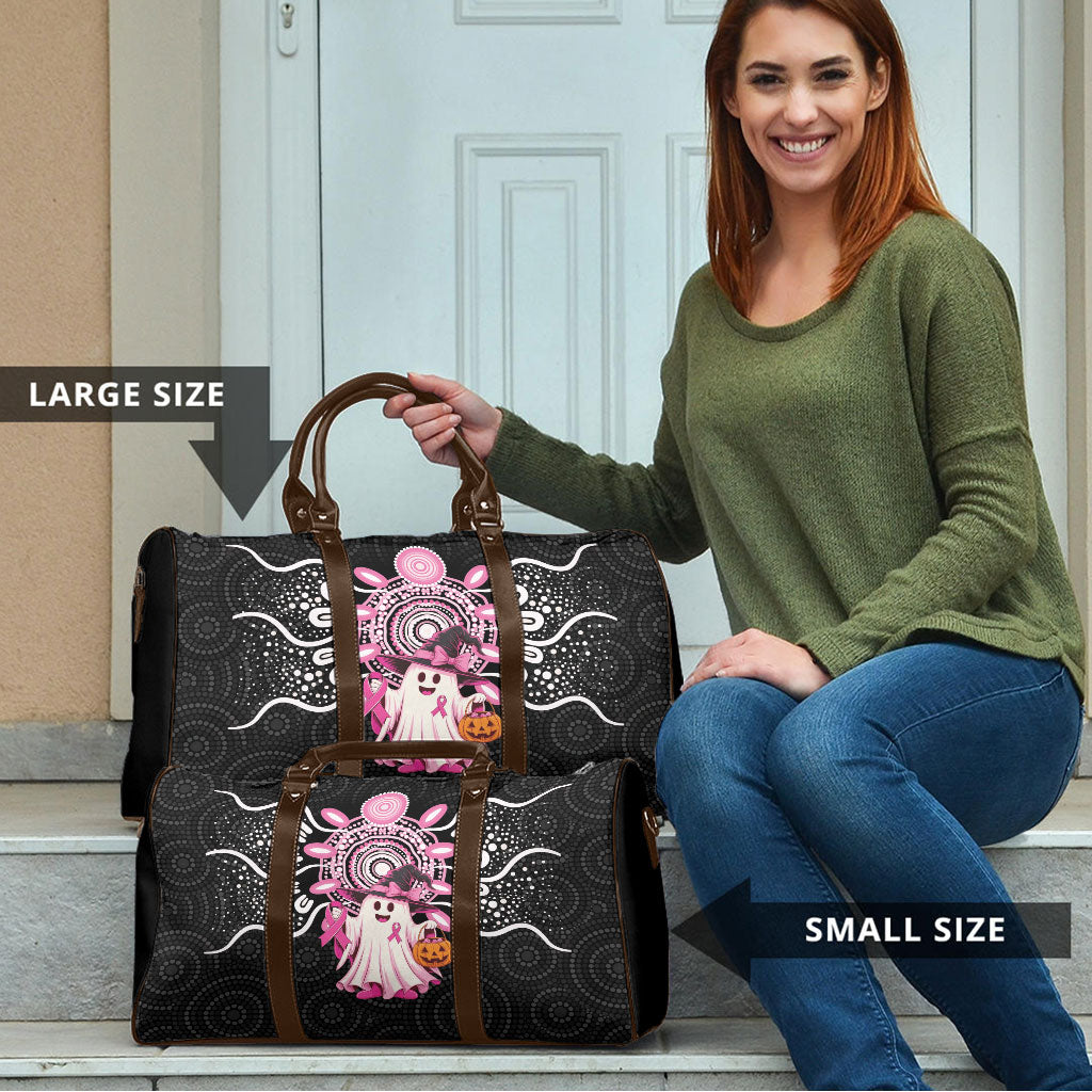 Spooky Pink Ghost Travel Bag Aboriginal Halloween Wear Pink