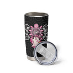 Spooky Pink Ghost Tumbler Cup Aboriginal Halloween Wear Pink