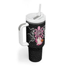 Spooky Pink Ghost Tumbler With Handle Aboriginal Halloween Wear Pink