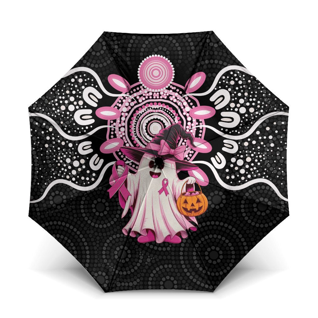 Spooky Pink Ghost Umbrella Aboriginal Halloween Wear Pink