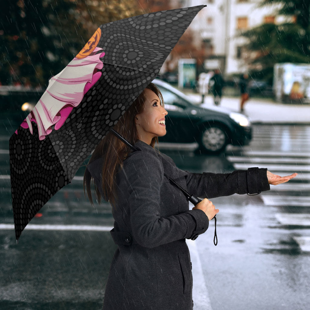 Spooky Pink Ghost Umbrella Aboriginal Halloween Wear Pink