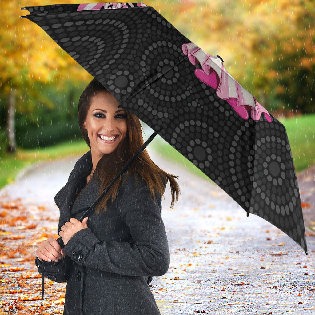 Spooky Pink Ghost Umbrella Aboriginal Halloween Wear Pink