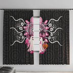 Spooky Pink Ghost Window Curtain Aboriginal Halloween Wear Pink