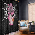 Spooky Pink Ghost Window Curtain Aboriginal Halloween Wear Pink