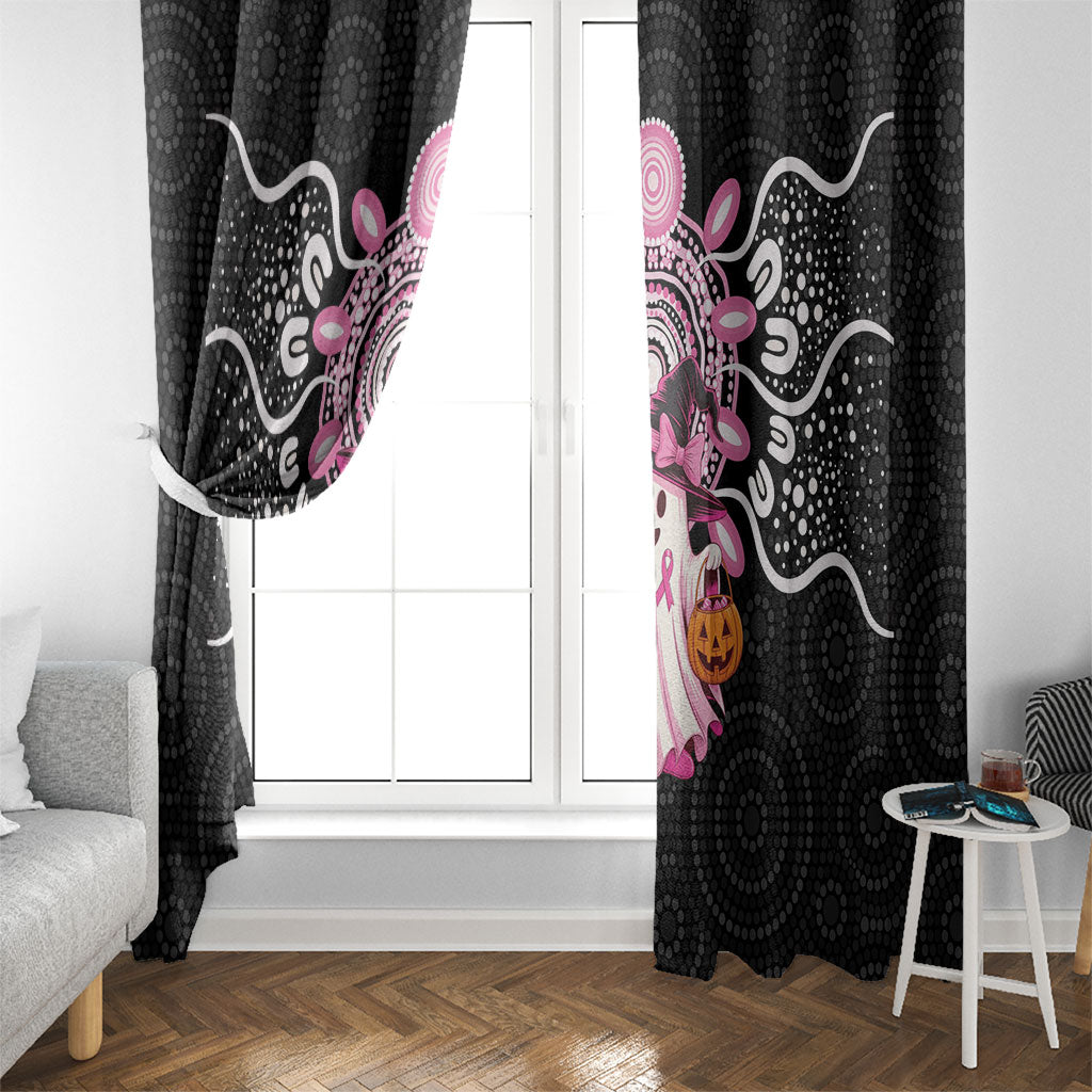 Spooky Pink Ghost Window Curtain Aboriginal Halloween Wear Pink