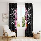 Spooky Pink Ghost Window Curtain Aboriginal Halloween Wear Pink