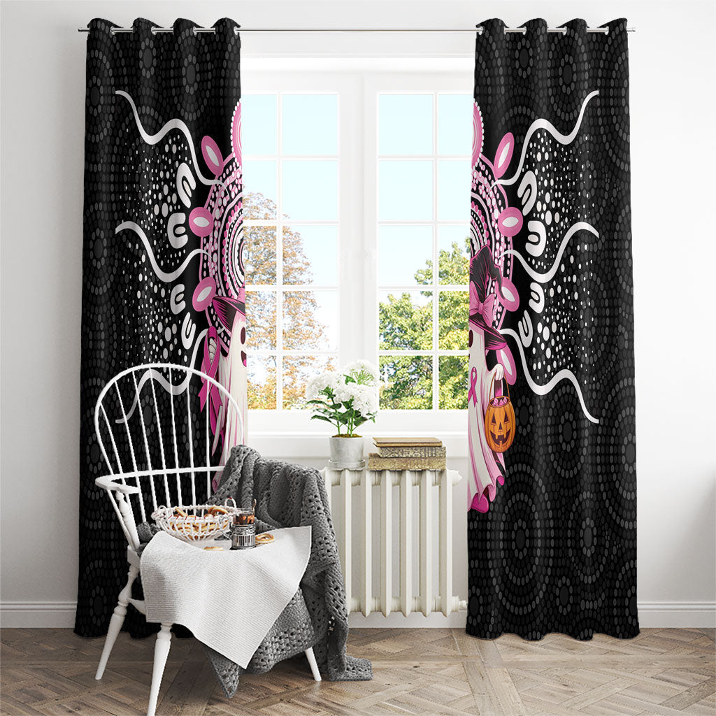 Spooky Pink Ghost Window Curtain Aboriginal Halloween Wear Pink