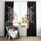 Spooky Pink Ghost Window Curtain Aboriginal Halloween Wear Pink