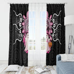 Spooky Pink Ghost Window Curtain Aboriginal Halloween Wear Pink