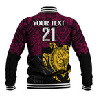 custom-broncos-rugby-baseball-jacket-brisbane-hibiscus-and-turtle-with-polynesian-pattern