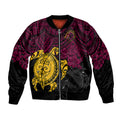 custom-broncos-rugby-bomber-jacket-brisbane-hibiscus-and-turtle-with-polynesian-pattern