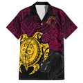 custom-broncos-rugby-family-matching-long-sleeve-bodycon-dress-and-hawaiian-shirt-brisbane-hibiscus-and-turtle-with-polynesian-pattern