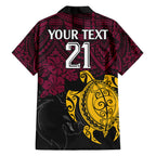custom-broncos-rugby-family-matching-long-sleeve-bodycon-dress-and-hawaiian-shirt-brisbane-hibiscus-and-turtle-with-polynesian-pattern