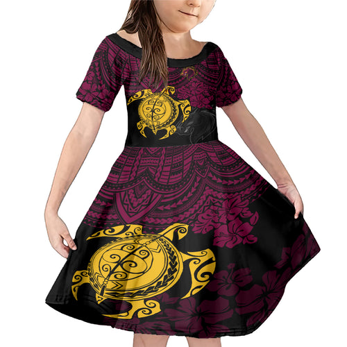 custom-broncos-rugby-family-matching-mermaid-dress-and-hawaiian-shirt-brisbane-hibiscus-and-turtle-with-polynesian-pattern