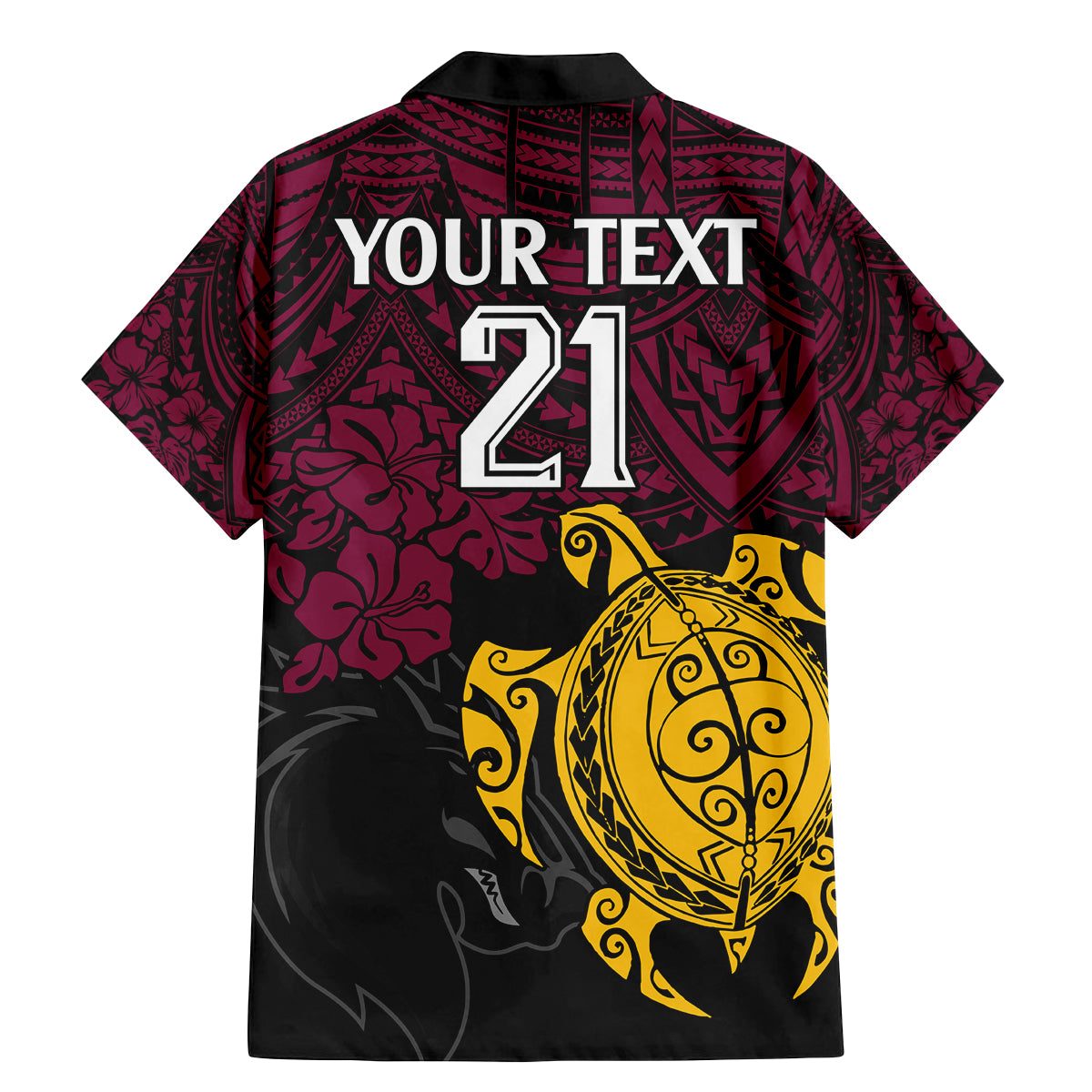 custom-broncos-rugby-family-matching-mermaid-dress-and-hawaiian-shirt-brisbane-hibiscus-and-turtle-with-polynesian-pattern