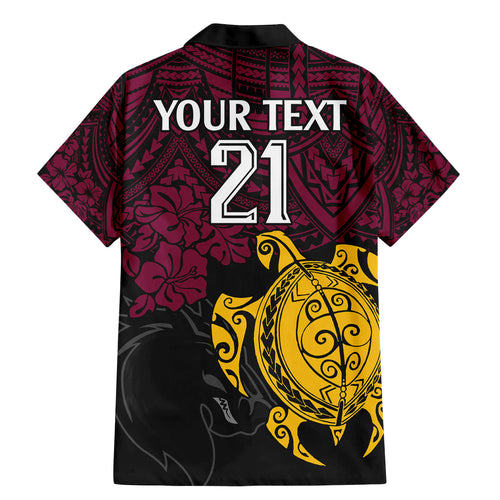 custom-broncos-rugby-family-matching-mermaid-dress-and-hawaiian-shirt-brisbane-hibiscus-and-turtle-with-polynesian-pattern