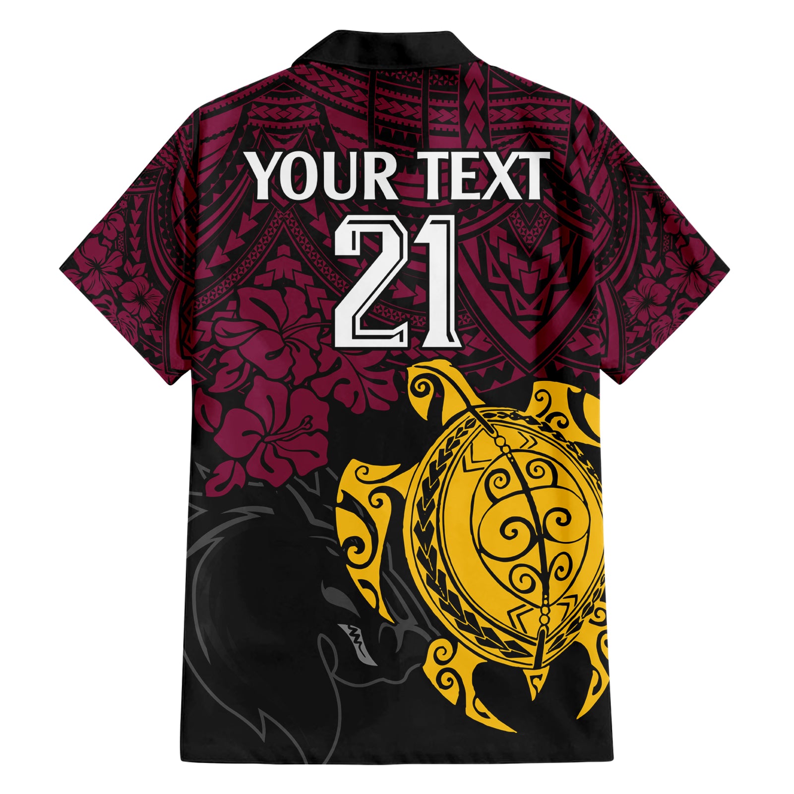 custom-broncos-rugby-family-matching-short-sleeve-bodycon-dress-and-hawaiian-shirt-brisbane-hibiscus-and-turtle-with-polynesian-pattern