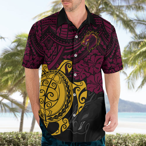 custom-broncos-rugby-hawaiian-shirt-brisbane-hibiscus-and-turtle-with-polynesian-pattern