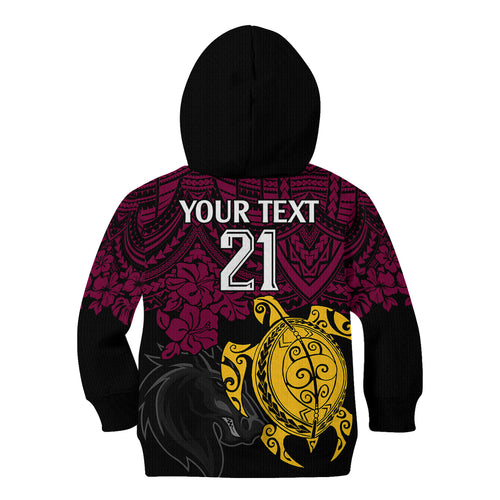 custom-broncos-rugby-kid-hoodie-brisbane-hibiscus-and-turtle-with-polynesian-pattern