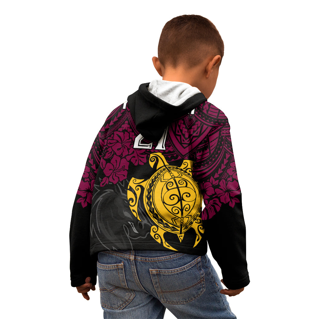 custom-broncos-rugby-kid-hoodie-brisbane-hibiscus-and-turtle-with-polynesian-pattern