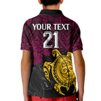 custom-broncos-rugby-kid-polo-shirt-brisbane-hibiscus-and-turtle-with-polynesian-pattern